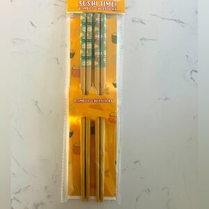 Gama-Go Sushi Time! Bamboo Chopsticks – 4-Pack | NWT